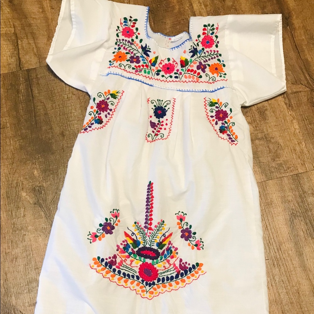 Girl’s New Mexican Embroidered Dress J R  Palacios